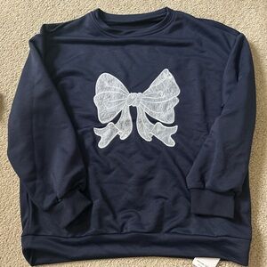 Navy Blue Bow Sweater
